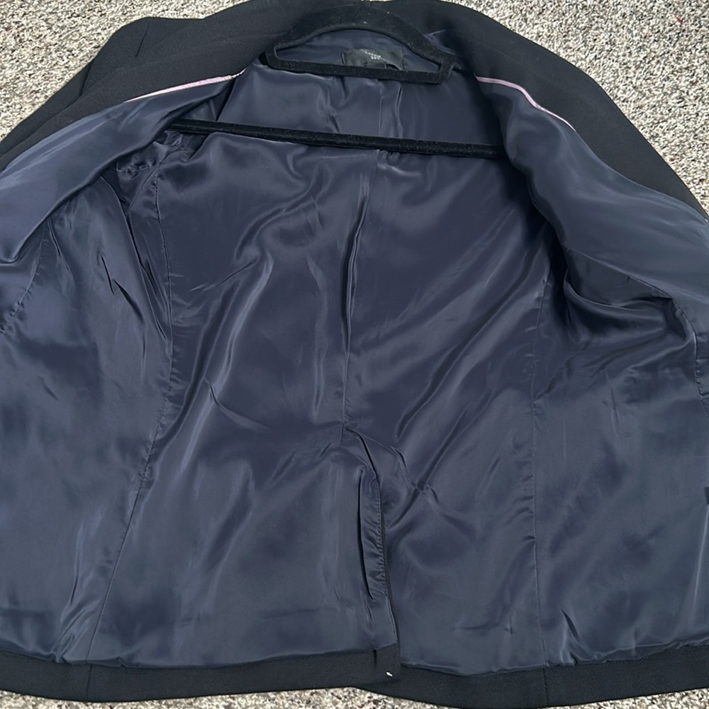 J crew 365 going out black collarless blazer size 6 preppy classic office career - Picture 8 of 9